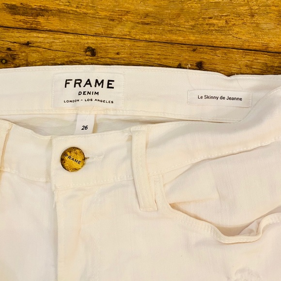 FRAME Denim Le Skinny de Jeanne Distressed Midrise - Picture 7 of 8